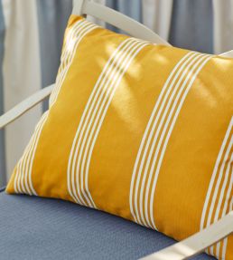 Canvas Stripe Fabric by Ian Mankin Antique Black