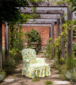 Capri Lemon Fabric by Barneby Gates Cream