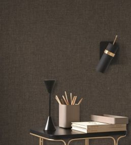 Caractere Wallpaper by Casadeco Noir Fusain