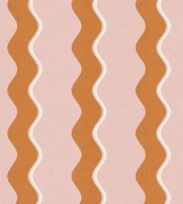 Cari Wave Wallpaper by Woodchip & Magnolia Gorse/Pink Cloud