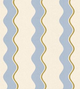 Cari Wave Wallpaper by Woodchip & Magnolia Sky Blue/Pebble