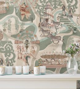 Carnival Map Wallpaper by Brand McKenzie Eau De Nil