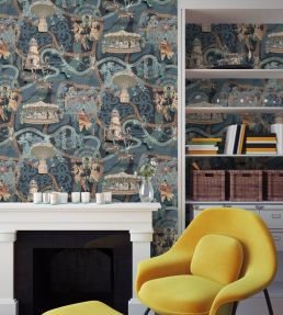 Carnival Map Wallpaper by Brand McKenzie Sapphire