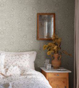 Caroline Wallpaper by Sandberg Moss Green