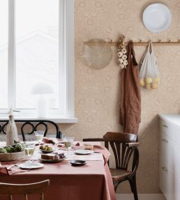 Caroline Wallpaper by Sandberg Terracotta