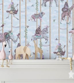 Carousel Wallpaper by Brand McKenzie Blue