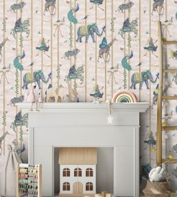 Carousel Wallpaper by Brand McKenzie Linen