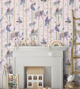 Carousel Wallpaper by Brand McKenzie Pink