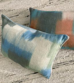 Carres Ombres Cushion 45 x 60cm by Designers Guild Moss
