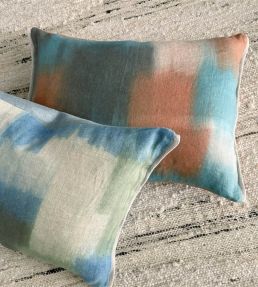 Carres Ombres Cushion 45 x 60cm by Designers Guild Terracotta
