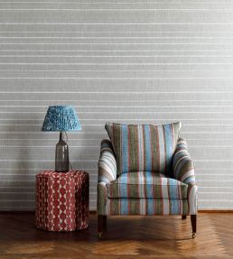 Carskiey Broad Stripe Fabric by Fermoie Brown