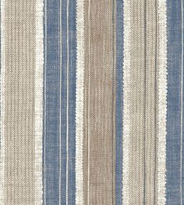 Carskiey Broad Stripe Wallpaper by Fermoie Blue/White