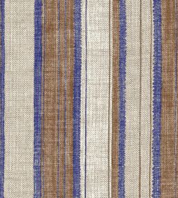 Carskiey Broad Stripe Wallpaper by Fermoie Brown/Cobalt