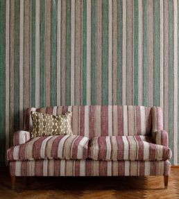 Carskiey Broad Stripe Fabric by Fermoie Brown