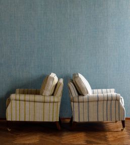 Carskiey Single Stripe Fabric by Fermoie Yellow