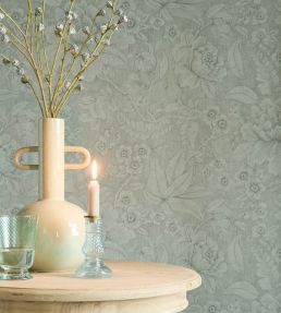 Casa De Fiore Wallpaper by Eijffinger Light Green