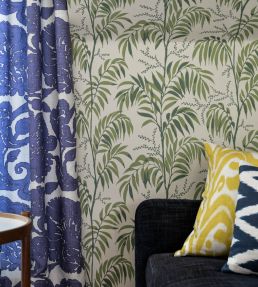 Casablanca Afternoon Wallpaper by Langelid Von Bromssen Palm Green