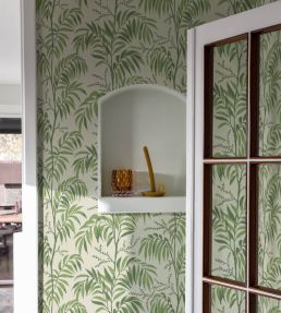 Casablanca Afternoon Wallpaper by Langelid Von Bromssen Palm Green