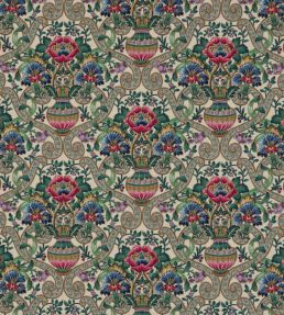 Cascacs Fabric by Sanderson Biscuit/Leaf Green
