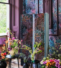 Cascade Velvet Fabric by Cole & Son Leaf Green
