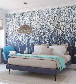 Cascading Willow Mural by Ohpopsi Midnight