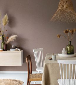 Linen Uni Metallic Wallpaper by Caselio Bleu
