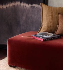 Cashmere Velvet Fabric by de Le Cuona Onyx