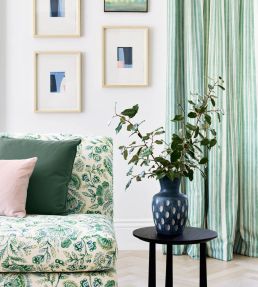 Tulsi Stripe Fabric by Jane Churchill Green
