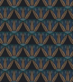 Castalia Wallpaper by Casamance Noir/Topaze