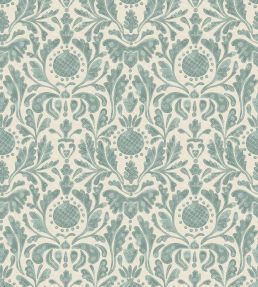 Castellane Wallpaper by Nina Campbell Aqua