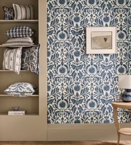 Castellane Wallpaper by Nina Campbell Brique