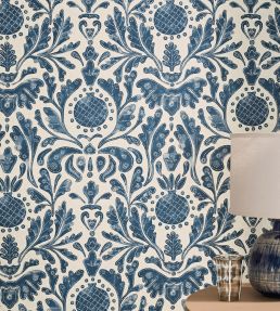 Castellane Wallpaper by Nina Campbell Brique