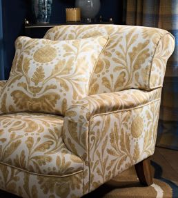 Castellane Fabric by Nina Campbell Ochre