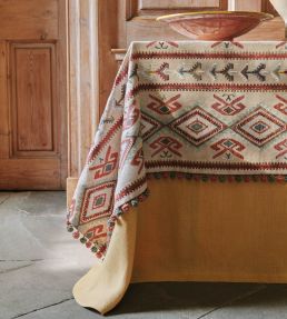 Castille Fabric by Colefax and Fowler Aqua/Coral
