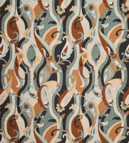 Castillo Fabric by Osborne & Little Aqua/Sienna
