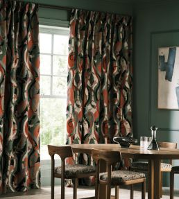 Castillo Fabric by Osborne & Little Celadon/Rose