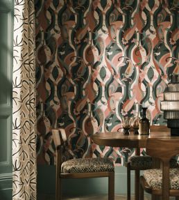Castillo Wallpaper by Osborne & Little Aqua/Sienna