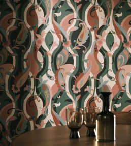 Castillo Wallpaper by Osborne & Little Aqua/Sienna