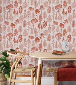 Catskills Wallpaper by Mini Moderns Harvest Orange