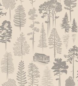 Catskills Wallpaper by Mini Moderns Weathered Cedar