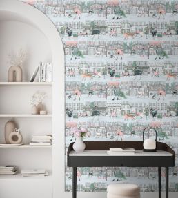Catwalk Wallpaper by Brand McKenzie Powder Blue
