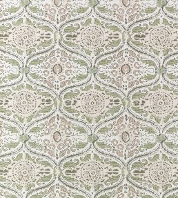 Cecilia Fabric by Anna French Green and Beige