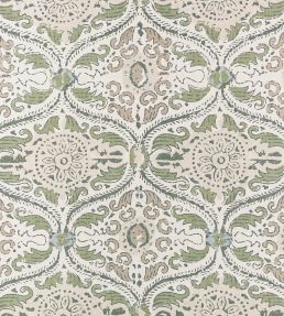 Cecilia Wallpaper by Anna French Green and Beige