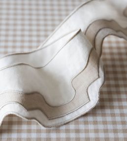 Cecilly Applique Border Trimming by Samuel & Sons Bisque