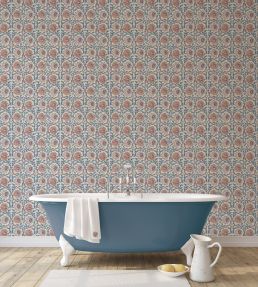 Cecily Wallpaper by GP & J Baker Red/Blue