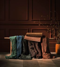 Celesta Stripe Fabric by Osborne & Little Amber