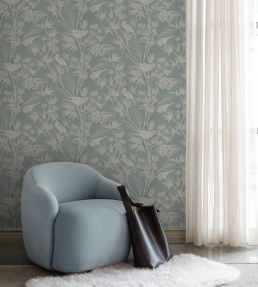 Celeste Wallpaper by Sandberg Misty Blue