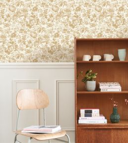 Celestine Wallpaper by Casadeco Camel