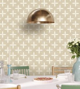 Cement Tiles Wallpaper by Caselio Beige
