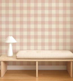 Central Check Wallpaper by Scion Blush